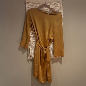 H&M Golden Satin Dress